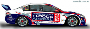 The livery of one of the DJR Falcons for the Eastern Creek test