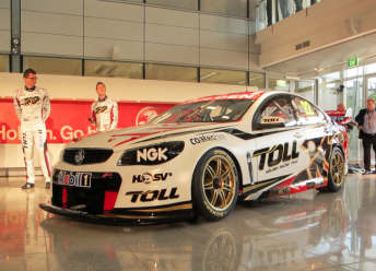 Garth Tander and James Courtney took the wraps off the 2013 HRT Commodore