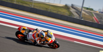 Dani Pedrosa testing at the Circuit Of The Americas track  recently