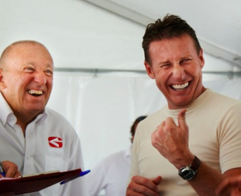 Fred Gibson with his former driver Mark Skaife