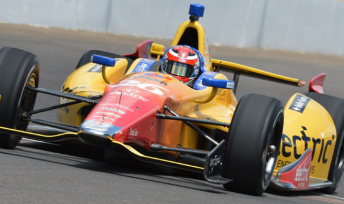 Rookie Carlos Munoz the early fast man at Indianapolis