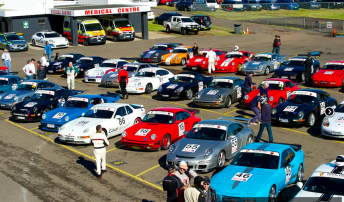 More than 400 Porsches from iconic Le Mans 24 Hour winners to road going rigs were at the bumper Rennsport meeting. Pic: Rob Annesley