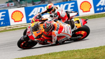 Marc Marquez on his way to victory in Malaysia 