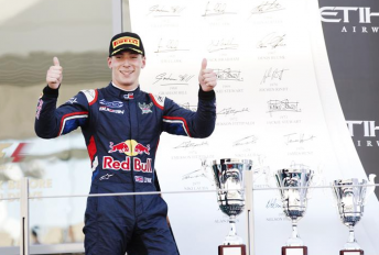 Alex Lynn celebrates GP3 title win