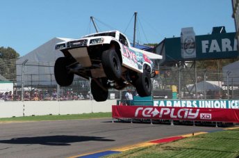 EJ Viso starred in the Super Trucks opener 