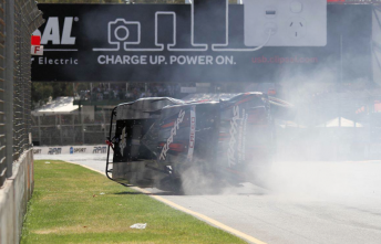 Sheldon Creed rolled his truck across the finish line