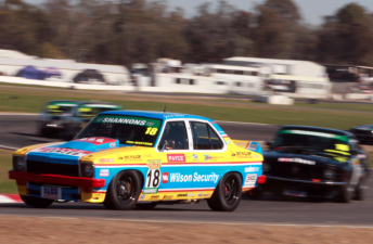 John Bowe on his way to victory in a Torana at Winton