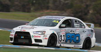 The ProDuct Racing Mitsubishi on its way to victory in the Great Southern 4 Hour
