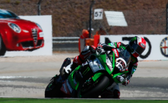 Jonathan Rea on his way to victory at Prtimao