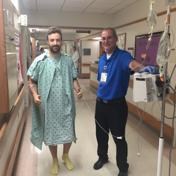 Hinchcliffe following his first round of surgery
