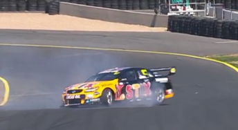 Van Gisbergen spinning during the opening session