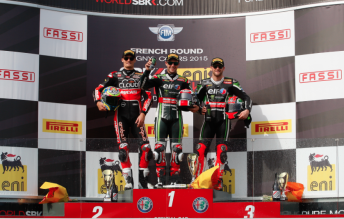 Rea celebrates victory in Magny Cours