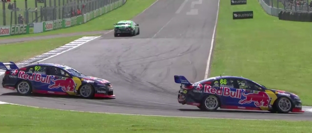 Van Gisbergen and Whincup both spun after the contact