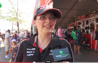 One of the fans at Hidden Valley who had spent in excess of 0 in V8 team merchandise
