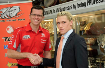 Garth Tander with Walkinshaw Racing owner Ryan Walkinshaw
