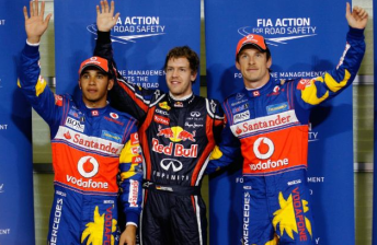 thumb Lewis Hamilton, Sebastian Vettel and Jenson Button