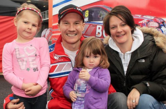 Jason Richards and his wife Charlotte with their children Sienna and Olivia