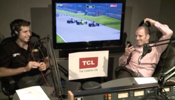 Rick Kelly and Paul Dumbrell on the V8Nation set