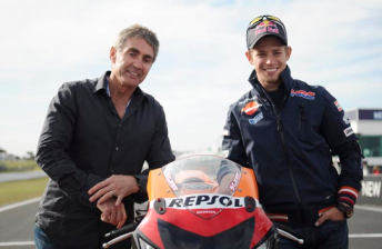 Australian MotoGP world champions Mick Doohan and Casey Stoner