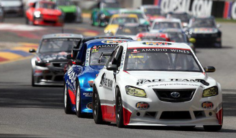 Cottrell leads the field at the Clipsal 500 street circuit – his home track