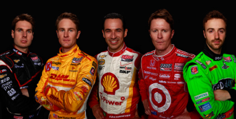 IndyCar title contenders Will Power, Ryan Hunter-Reay, Helio Castroneves, Scott Dixon and James Hinchcliffe