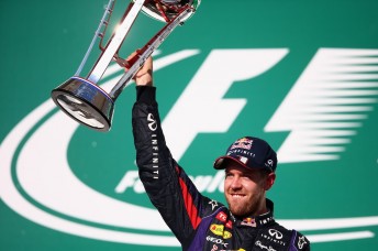 Sebastian Vettel claims a record eighth straight victory