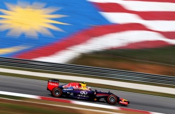 Daniel Ricciardo during the Malaysian GP at Sepang last year 