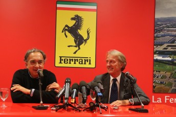 Ferrari president Sergio Marchionne (left) with predecessor Luca di Montezemolo 