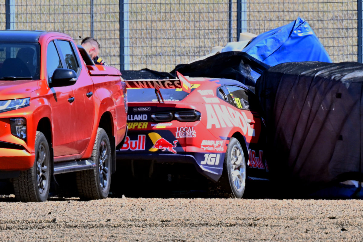 Shane van Gisbergen's crash. Image: Speedcafe