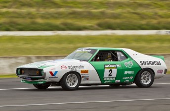 Jim Richards in his first test of the Javelin he hopes will take him to the Touring Car Masters crown
