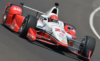 First year Team Penske driver Simon Pagenaud tops Practice 4 at Indianapolis