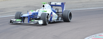 Simona De Silvestro tests a two-year-old Sauber at Fiorano in Italy 