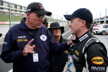 Steve Horne with his V8 SuperTourer driver Andrew Waite