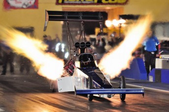 Steve Read on his way to the pinnacle of the Top Fuel field in Sydney