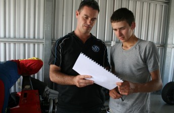 Multiple Aussie Champion driver, Paul Stokell (left) is assisting Queenslander, Matt Campbell