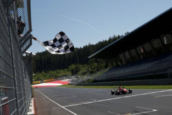 Lance Stroll takes the chequered flag in Race 3