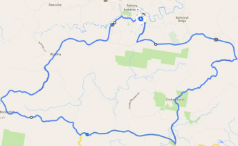 The proposed course layout for the now abandoned Sunshine Coast tt