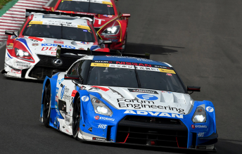 The Forum Engineering Nissan GT-R took victory at Sugo