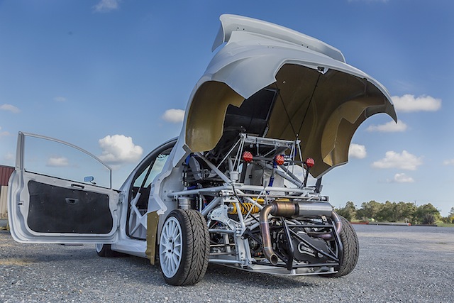 The purpose built Super Lite which will be used in the inaugural EXTREME Rallycross Championship in Australia this year