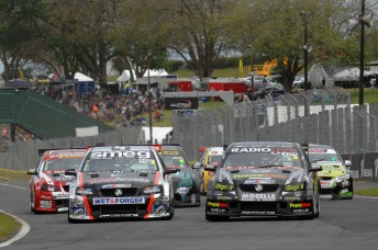 Eight BNT V8 SuperTourers cars took to the grid at Hampton Downs