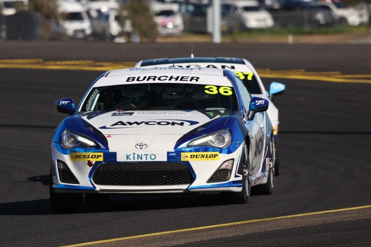 Cody Burcher leads points leader at SMP. The pair have three wins each in the Toyota 86s as they head to the final round at Bathurst