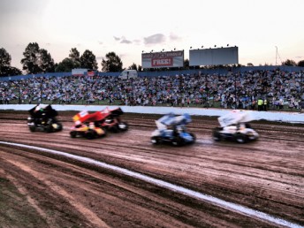 Action at the Sydney Speedway