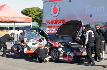 Triple Eight will put its first COTF through its paces at Queensland Raceway today