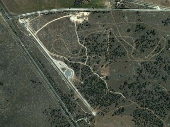 An overhead view of the former Mitsubishi Motors Australia Ltd testing facility in Tailem Bend, which could become Australia