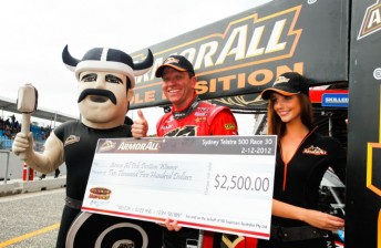 Tander picked up his fourth Armor All cheque of the season