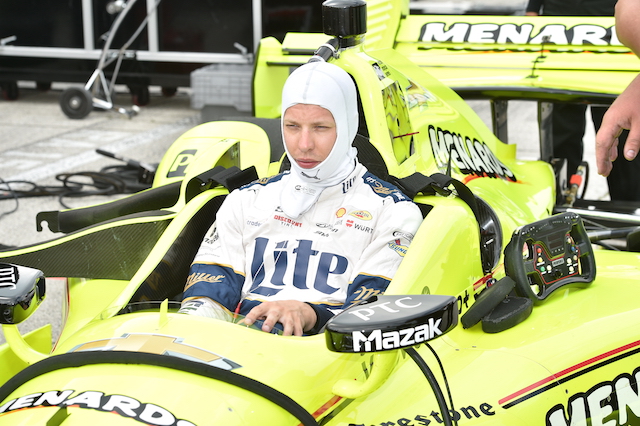 Brad Keselowski has tested IndyCar Series leader Simon Pagenaud