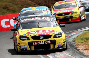 Shane van Gisbergen and Jonathon Webb appeared a strong chance of victory in the closing stages of the Bathurst 1000
