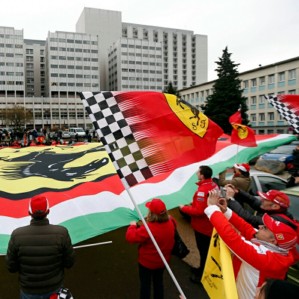 Fans outside Grenoble hospital in France maintain Schumacher vigil
