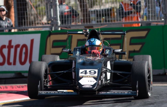 Thomas Randle on his way to victory in the Sydney CAMS Jayco Formula 4 Championship
