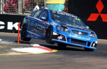 Tony Bates driving in the Fujitsu Series in Townsville